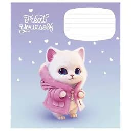 Зошит учнівський Школярик Cute little animals 012-3333K-2 в клітинку 12 аркушів