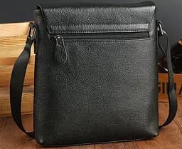 Сумка-месенджер шкіряна Tiding Bag Чорна - мініатюра 8