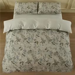 Комплект постільної білизни Ardesto Gloria Польові квіти двоспальний сірий (ART2022WF)
