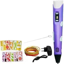 3D ручка для детей + трафареты + 9 м кабеля Pen 2 с LCD дисплеем в ассортименте