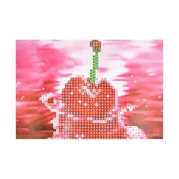 Алмазна мозаїка Strateg ПРЕМІУМ Вишня в водяному зображенні без підрамника розміром 10х15 см (YAB20791)