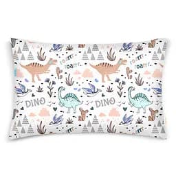 Дитяча постільна білизна в ліжечко DINO CS12, м'ята (DinoCactusBeigeMint_LineGrey110x160_140) - мініатюра 3