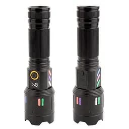 Ручний ліхтар PLD-X83-TG zoom + LCD + Type-C + PowerBank + 1х26650 (18650) 5 режимів - мініатюра 8