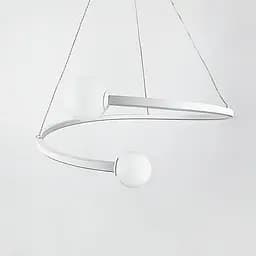 Біла LED люстра Ring з 2 білими плафонами у 2-х розмірах Line.F Діаметр 60см