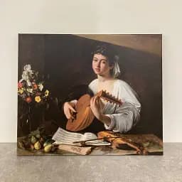 Інтер'єрна картина Лютніст, Караваджо, Caravaggio, інтер'єрний декор, 60×75 см (id7009) - мініатюра 6