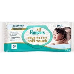 Детские влажные салфетки Pampers Aqua Soft Touch 60 шт.