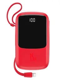 Портативна батарея Powerbank Baseus Q pow Digital Display 10000 mAh With IP Cable PPQD-B09 Red