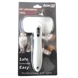 Пуходерка з автоматичною системою очищення AnimAll Groom для тварин сірий
