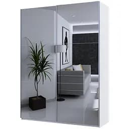 Шафа-купе Doros G-Caiser 2 дзеркала 180х60х240 см Білий (42005019) - мініатюра 4