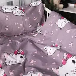 Підковдра MirSon Ranforce Elite 17-0691 Cat with a paw 110х14 пудрова (2200010455939) - мініатюра 4