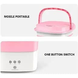 Пральна машина UKC міні відро MA2000 White Pink (16317) - мініатюра 2