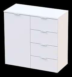 Комод Doros Рон 1 1 фасад 4 шухляди Білий 80х38х81 (41516005) - мініатюра 3