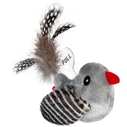 Іграшка для котів  Waucat Fun Melodic Пташка зі звуковим чипом штучне хутро плюш перо 130 мм