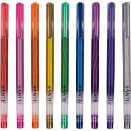 Набор гелевых ручек Santi Metallic увеличенного объема чернил 9 шт. (420473)