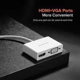 USB-хаб UGREEN USB Type C to HDMI + VGA Converter (White) (UGR-30843) - мініатюра 6