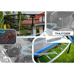 Батут із внутрішньою сіткою THUNDER Inside Ultra 12FT 374 см Black/Blue - мініатюра 10