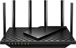 Роутер TP-LINK Archer AX72, чорний, Wi-Fi 6, до 5400 Mb/s, 2.4/5GHz, 4x100/1000 Mb/s, RJ45 100/1000Mb/s (Gb), 6 зовнішні незнімні