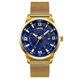 Годинник чоловічий наручний Skmei 9166 Gold white оригінал - мініатюра 7