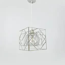 Підвіс Лофт у білому з позолотою корпусі форми куба Line.F 12120/1 WH