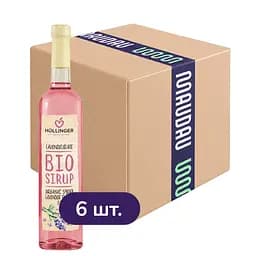 Упаковка сиропа Hollinger лавандовый органический 3 л (500 мл х 6 шт.)