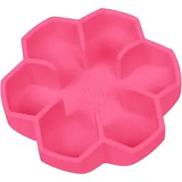 Миска собак та котів Waudog Silicone для повільного харчування 450 мл рожева