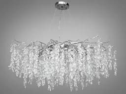 Модна новинка, алюмінієва кришталева люстра "Гліцинія", 14 ламп, хром