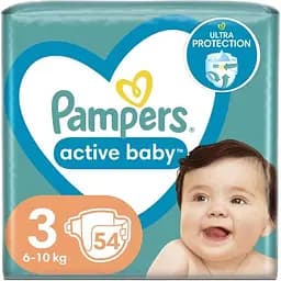 Подгузники Pampers Active Baby размер 3 (6-10 кг) 54 шт