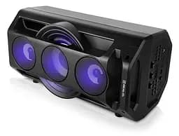 Колонка портативна 2.0 Real-El X-777 Black, 2 x 32.5 Вт, пластиковий корпус, Bluetooth, MicroSD/USB - мініатюра 3