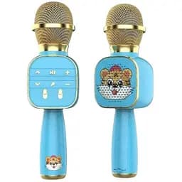 Караоке мікрофон портативний GDS006 Bluetooth Колонка Караоке з Динаміками Блакитний (524)