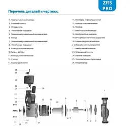 Насос циркуляційний Zegor ZRS25/4GPro 130 мм + гайки 30412 - мініатюра 3