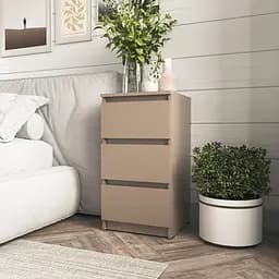 Тумба приліжкова Moreli T-216 на 3 шухляди 400x758x398 мм капучіно (mo-t216-kapuch)