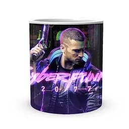Кружка GeekLand Cyberpunk 2077 Кіберпанк 2077 Постер з рожевою назвою CY 02.570 - мініатюра 2