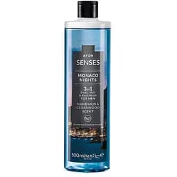 Гель для душу шампунь і засіб для вмивання Avon Ночі Монако 3 в 1 500 мл
