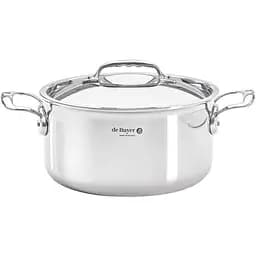 Кастрюля De Buyer Affinity с крышкой 8.6 л 28 см серая (3742.28)