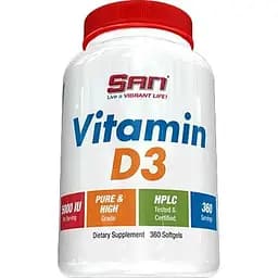 Витамин D3 SAN Vitamin D3 1000 IU, 360 капсул - Срок 12.25