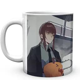 Кружка GeekLand Chainsaw Man Человек Бензопила Макима CM 02.13 330 мл белая