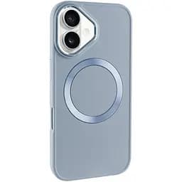 Чохол Epik TPU Bonbon Metal Style with MagSafe для Apple iPhone 16, 6.1 Блакитний/Mist Blue
