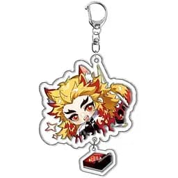 Брелок акриловый Клинок рассекающий демонов Кёдзюро Рэнгоку Demon Slayer Kyoujurou Rengoku 5 см