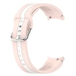 Ремінець для Samsung Galaxy Watch 4 Classic 46mm - рожево-білий ширина кріплення 20мм силікон Watchbands D2 (W16-9WB40151999) - мініатюра 2