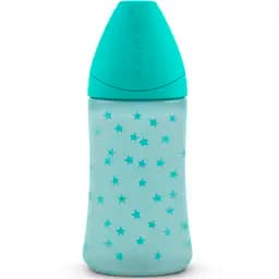 Бутылочка для кормления Suavinex Basics, 3-позиционная соска, 270 мл, зеленый, 2 шт. (307608/1)