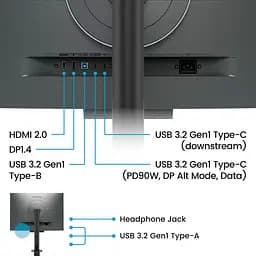 Монітор 28.2" BenQ RD280UA UHD IPS 60Hz (9H.LM2LJ.TBE) - мініатюра 11