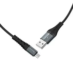 Кабель Hoco X38 Pisces Cable USB to MicroUSB 2,4A 1m Black