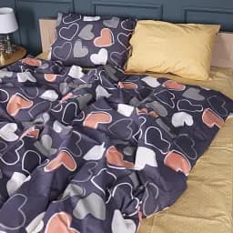 Комплект постільної білизни MirSon Бязь 17-0720 Ashen Hearts 2 x 143 x 210 см сіро-бежевий (2200010686081)