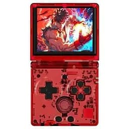Игровая консоль Anbernic RG35XXSP + 5000 Игр 64GB (Red Transparent)