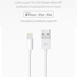Кабель Xiaomi ZMi AL851 USB - Lightning 1.5m White [76061] - мініатюра 2