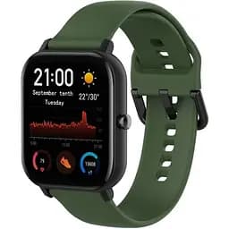Ремінець силіконовий BeWatch для Xiaomi Amazfit BIP/GTS/GTR L 20 мм Хакі (1012367)