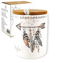 Цукорниця SnT Boho style з ложкою та бамбуковою кришкою, 320 мл (6024-20)