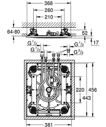 Верхній душ із 3 режимами Grohe Rainshower F-Series 15" 27939001, Хром - мініатюра 9