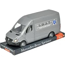 Автомобіль Tigres Mercedes-Benz Sprinter вантажний на планшетці сірий (39703)