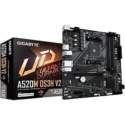 Материнська плата Gigabyte AM4 (A520) A520M DS3H V2, A520, 4xDDR4, Int. 6xUSB3.2/4xUSB2.0, HDMI/DP, MicroATX - мініатюра 2